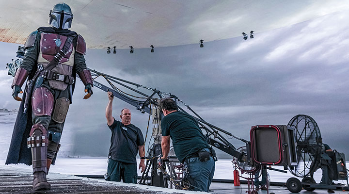 Behind-the-scenes shot for Star Wars