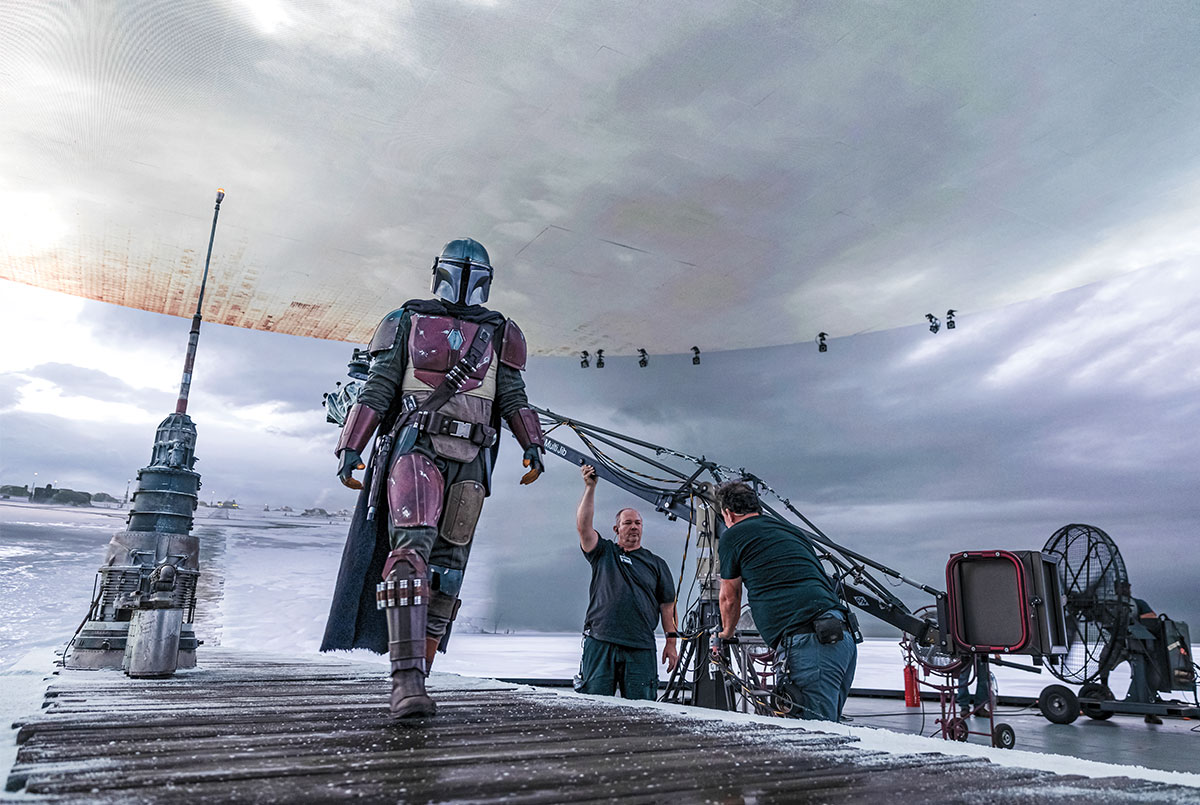 Behind-the-scenes shot for Star Wars