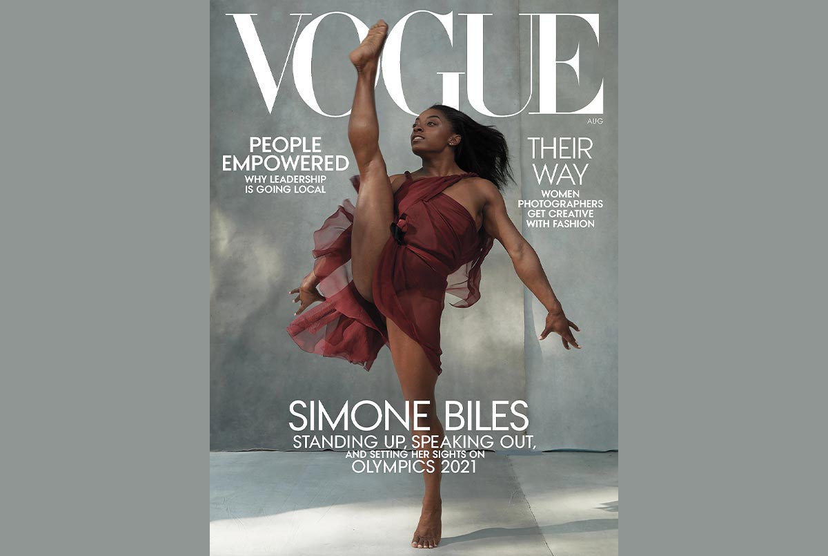 Simone Biles on the cover of Vogue magazine