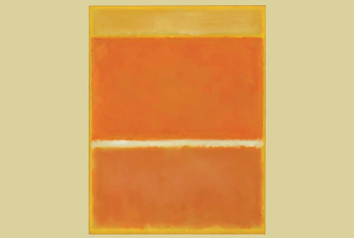 Image of a yellow and orange Rothko painting